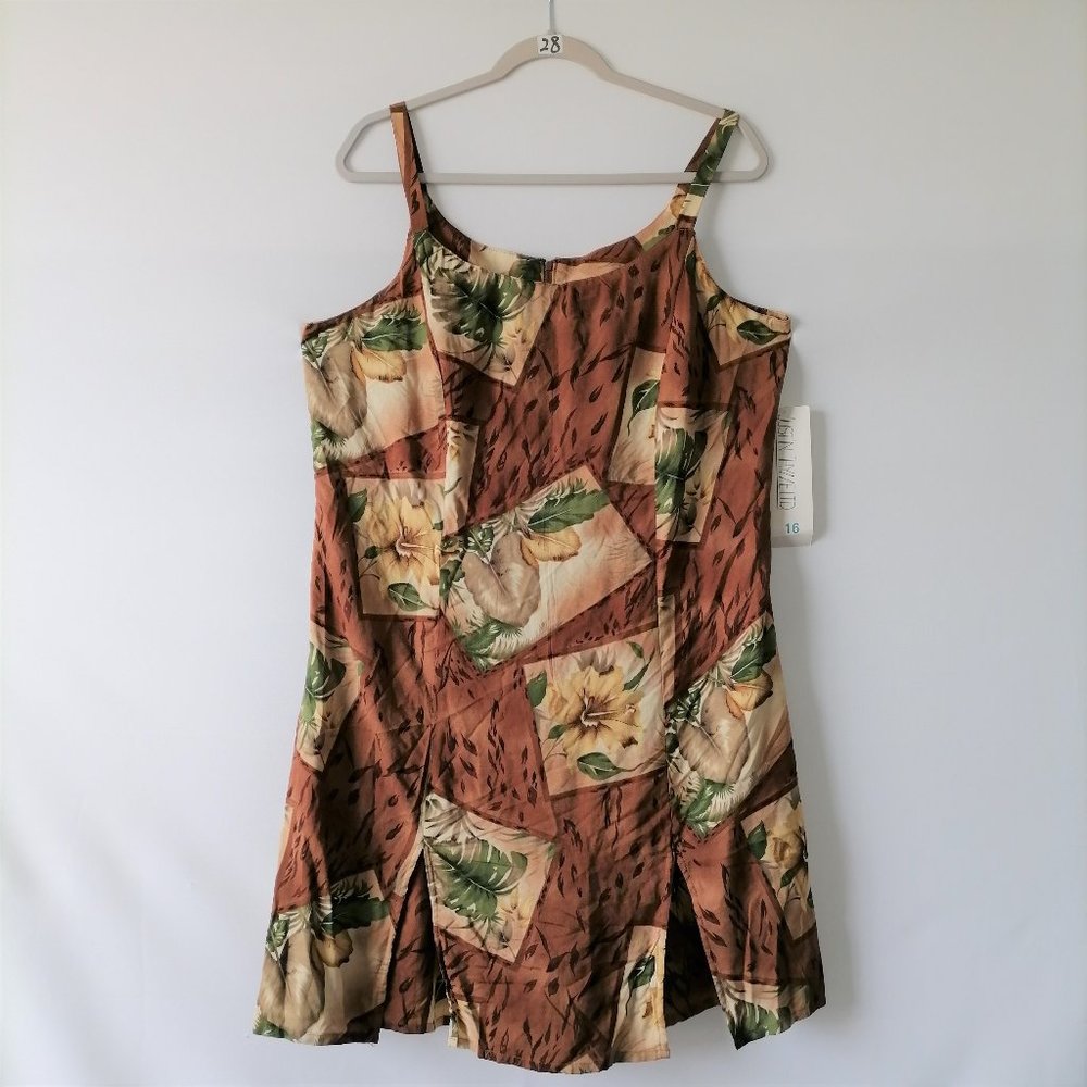 Just In Thyme Women's Multicolor Spaghetti Strap Floral Printed Romper Size 16